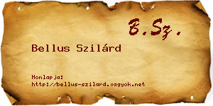 Bellus Szilárd névjegykártya