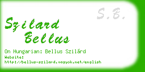 szilard bellus business card