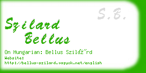 szilard bellus business card